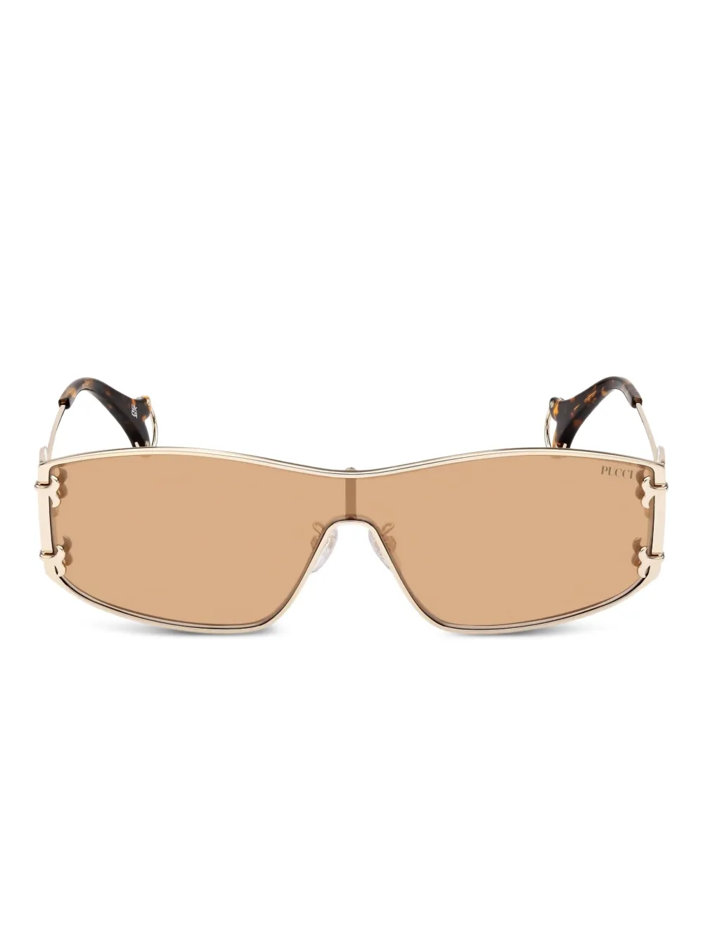 PUCCI logo-plaque sunglasses | Gold | Image 1