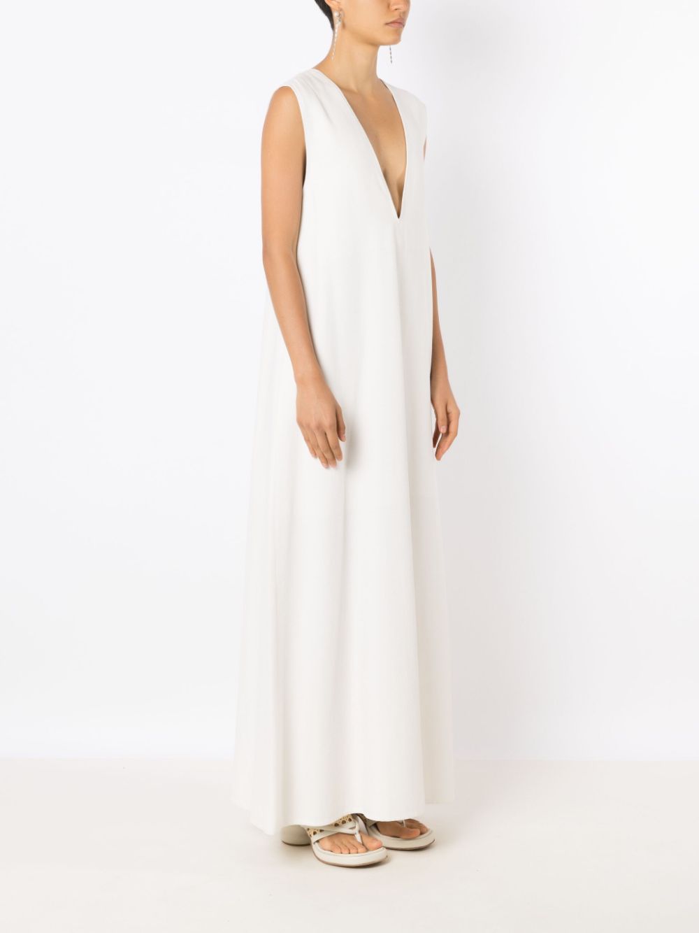 Shop Misci Fiama Sleeveless Maxi Dress In White