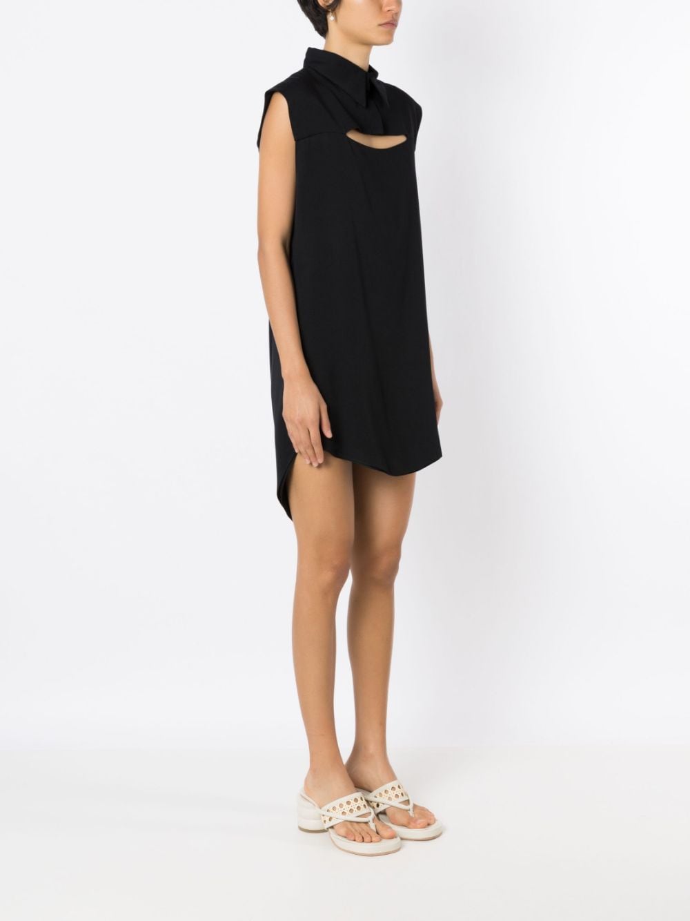 Shop Misci Giovanna Sleeveless Minidress In Black