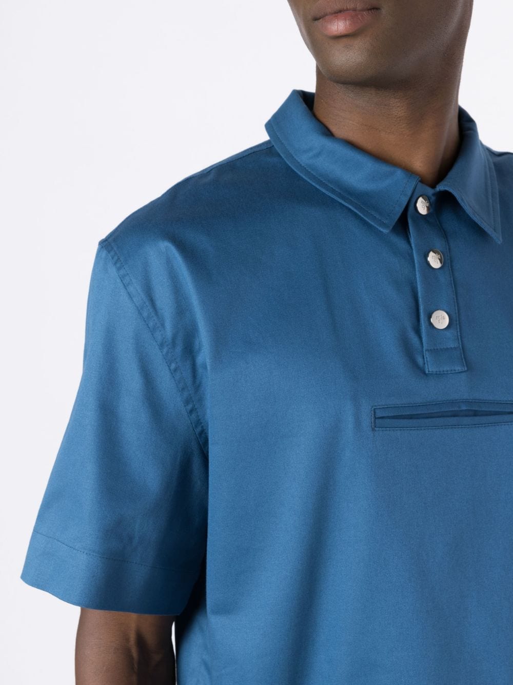 Shop Misci Welt-pocket Polo Shirt In Blue