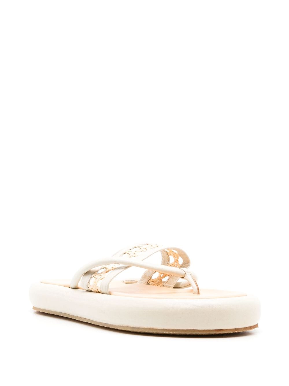 Shop Misci On It Thong Leather Slides In White