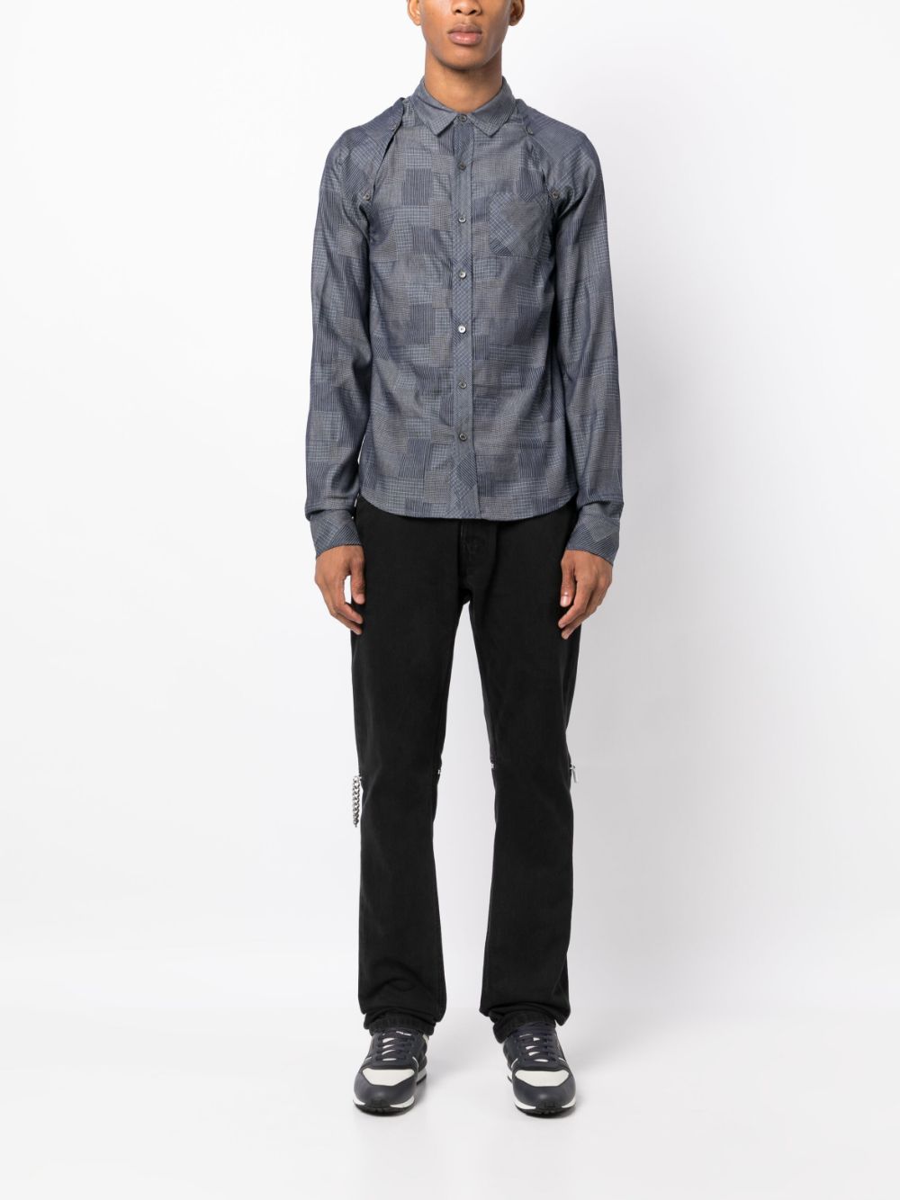 Shop Private Stock The Dorian Detachable-sleeve Shirt In Blue