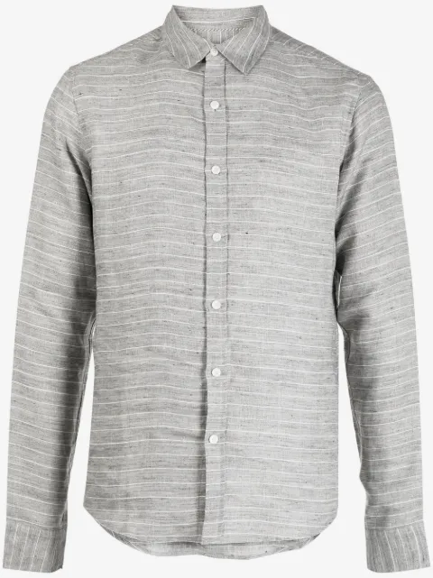 Private Stock horizontal-stripe print shirt