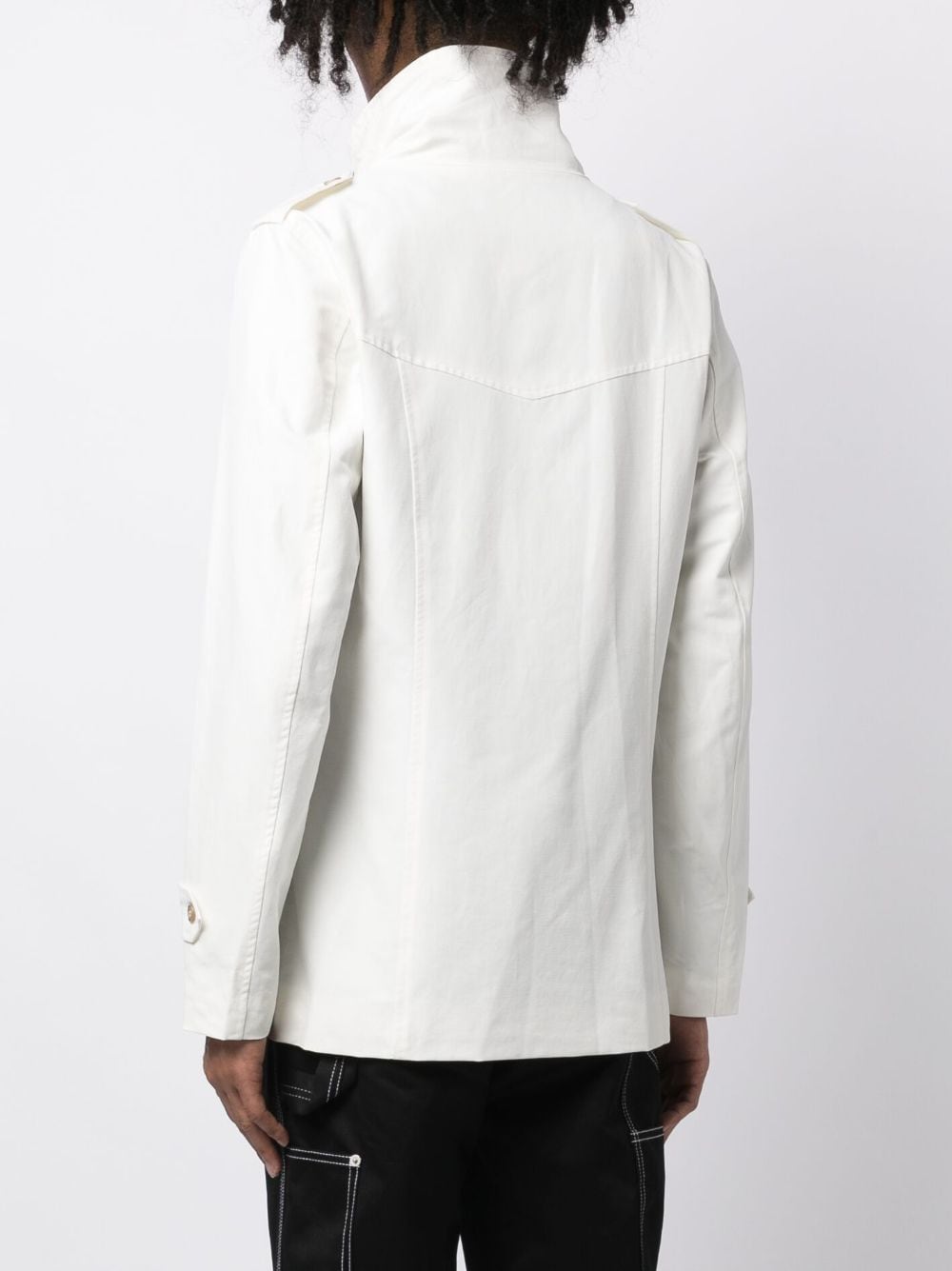 Shop Private Stock The Claude Stand-up Collar Jacket In White