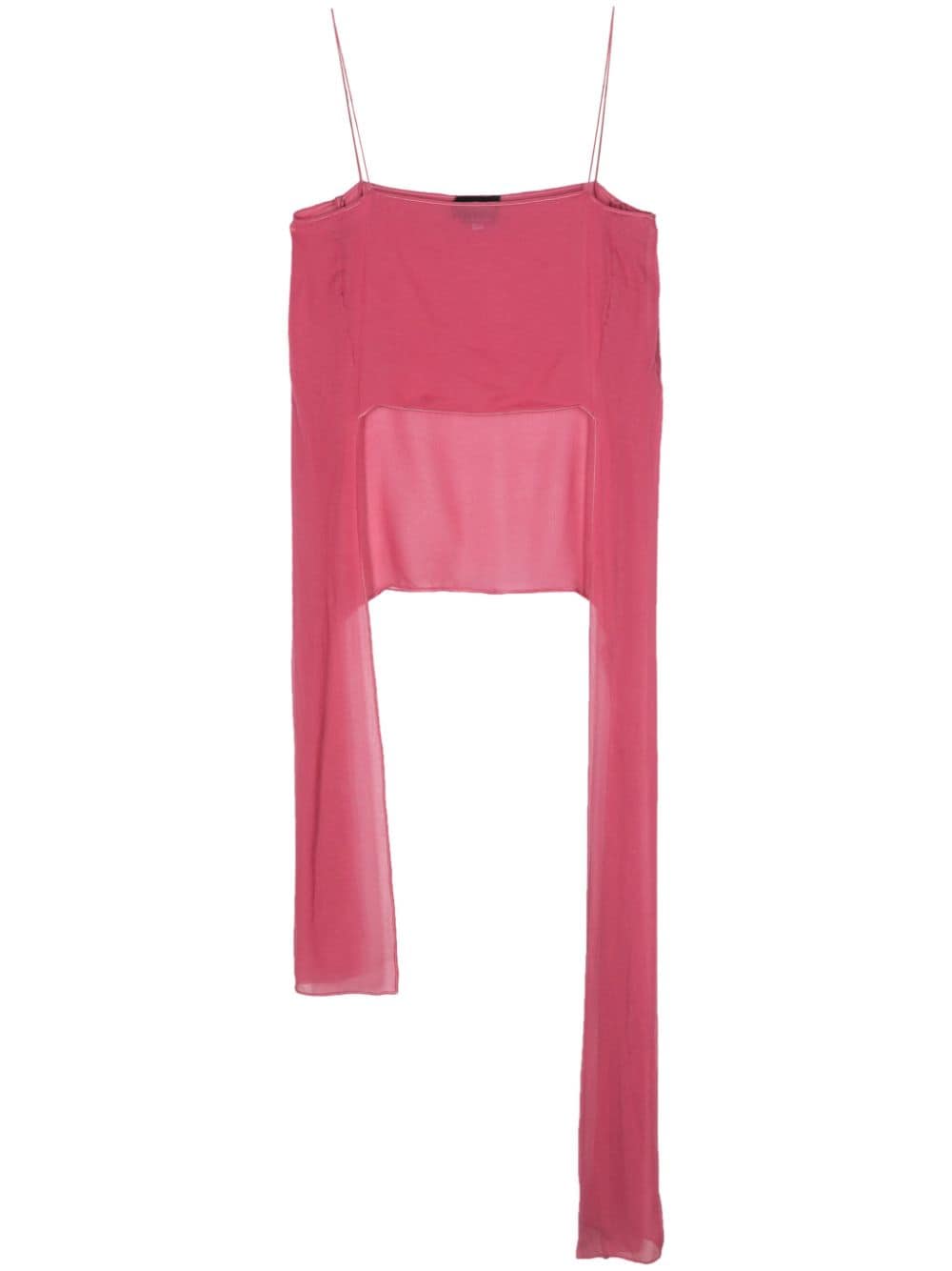 Pre-owned Giorgio Armani 2000s Tied Silk Top In Pink