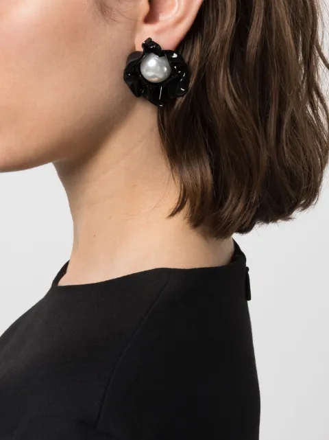 Sterling King Titania pearl earrings