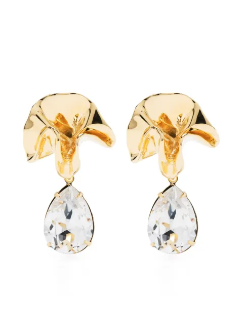 Sterling King Delphin crystal drop earrings