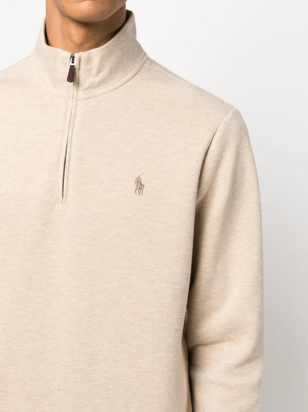 logo-embroidered high-neck sweatshirt