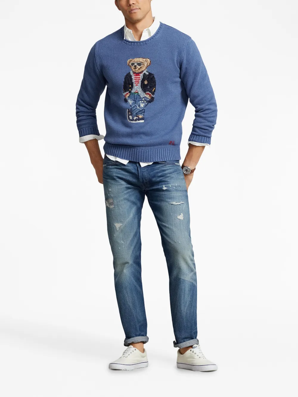 Polo Ralph Lauren Teddy Bear intarsiaknit Jumper Farfetch