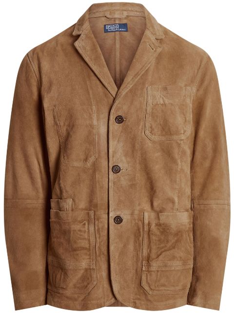 Polo Ralph Lauren single-breasted leather blazer