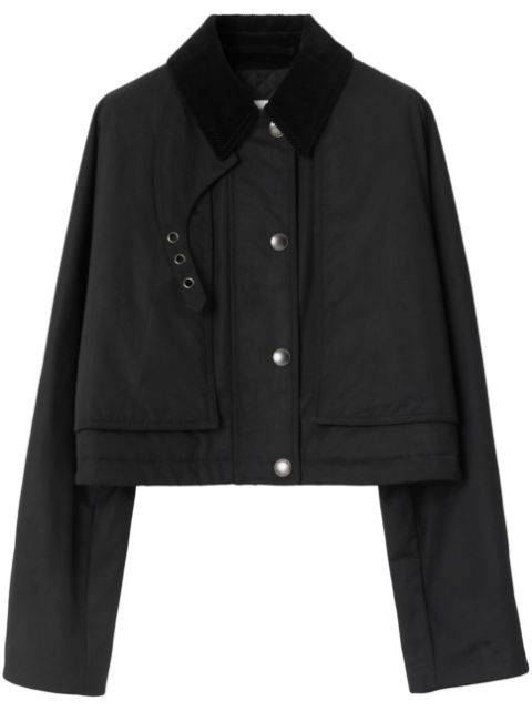 Burberry corduroy-collar cropped jacket Women