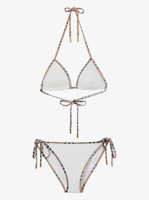 Burberry bikini à finitions Check