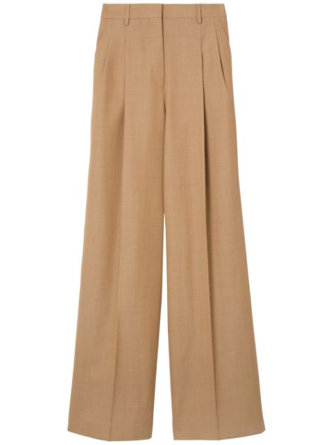 Burberry wide-leg pleated wool trousers Women