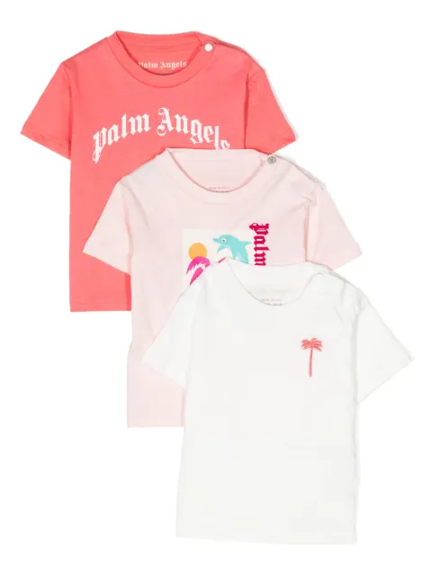 Palm Angels Kids logo-print cotton T-shirt