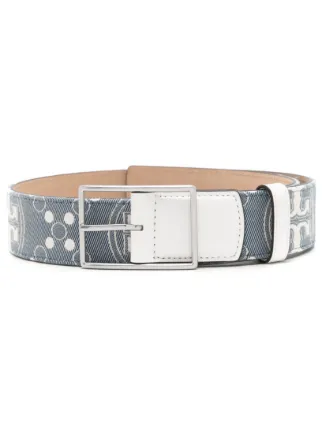 Tory Burch monogram-print Denim Belt | Blue | FARFETCH BN