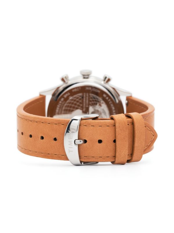 Waterbury traditional chronograph online 42mm leather strap watch