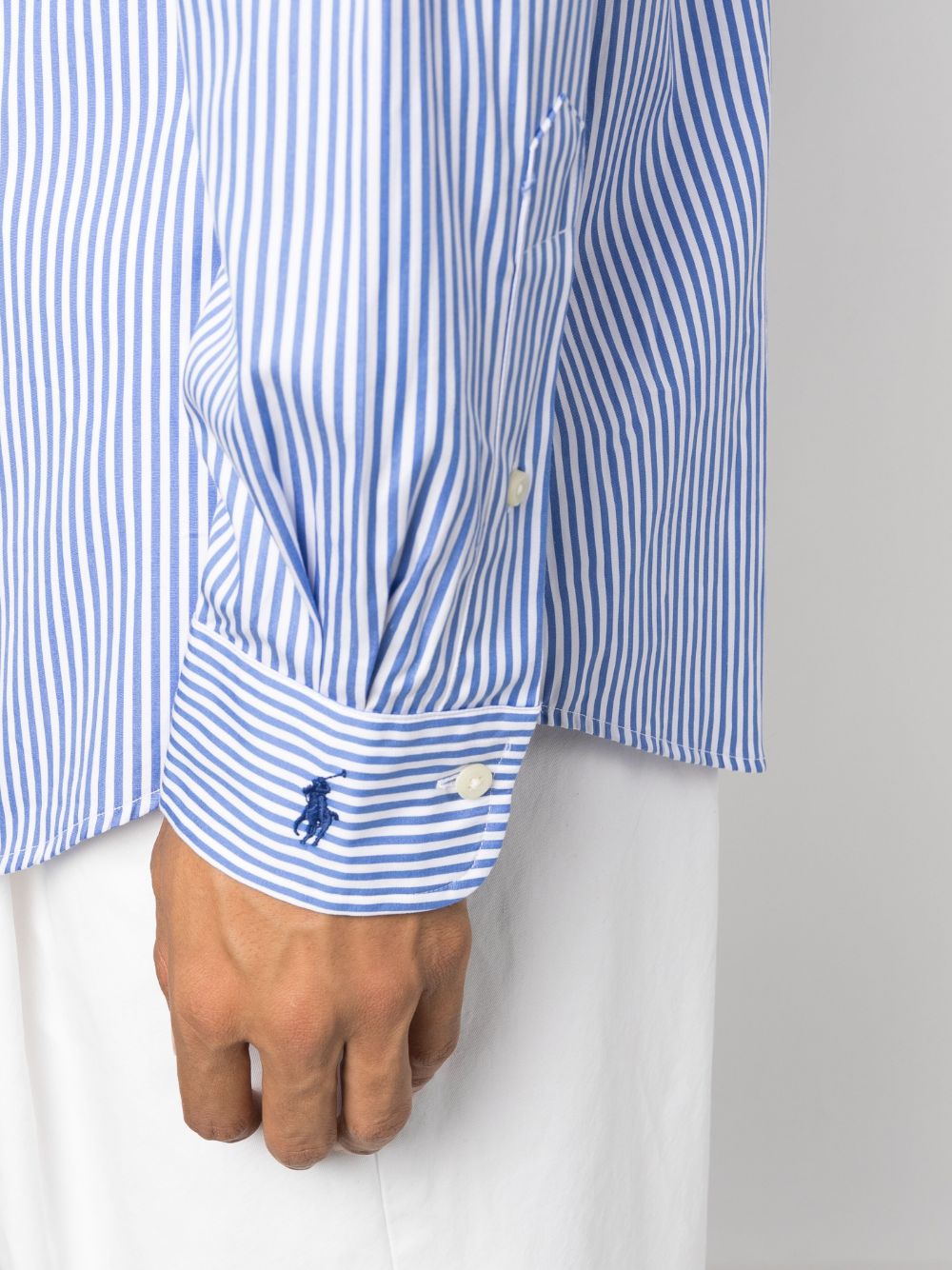 Polo Ralph Lauren Striped long sleeve Cotton Shirt Blue FARFETCH PH