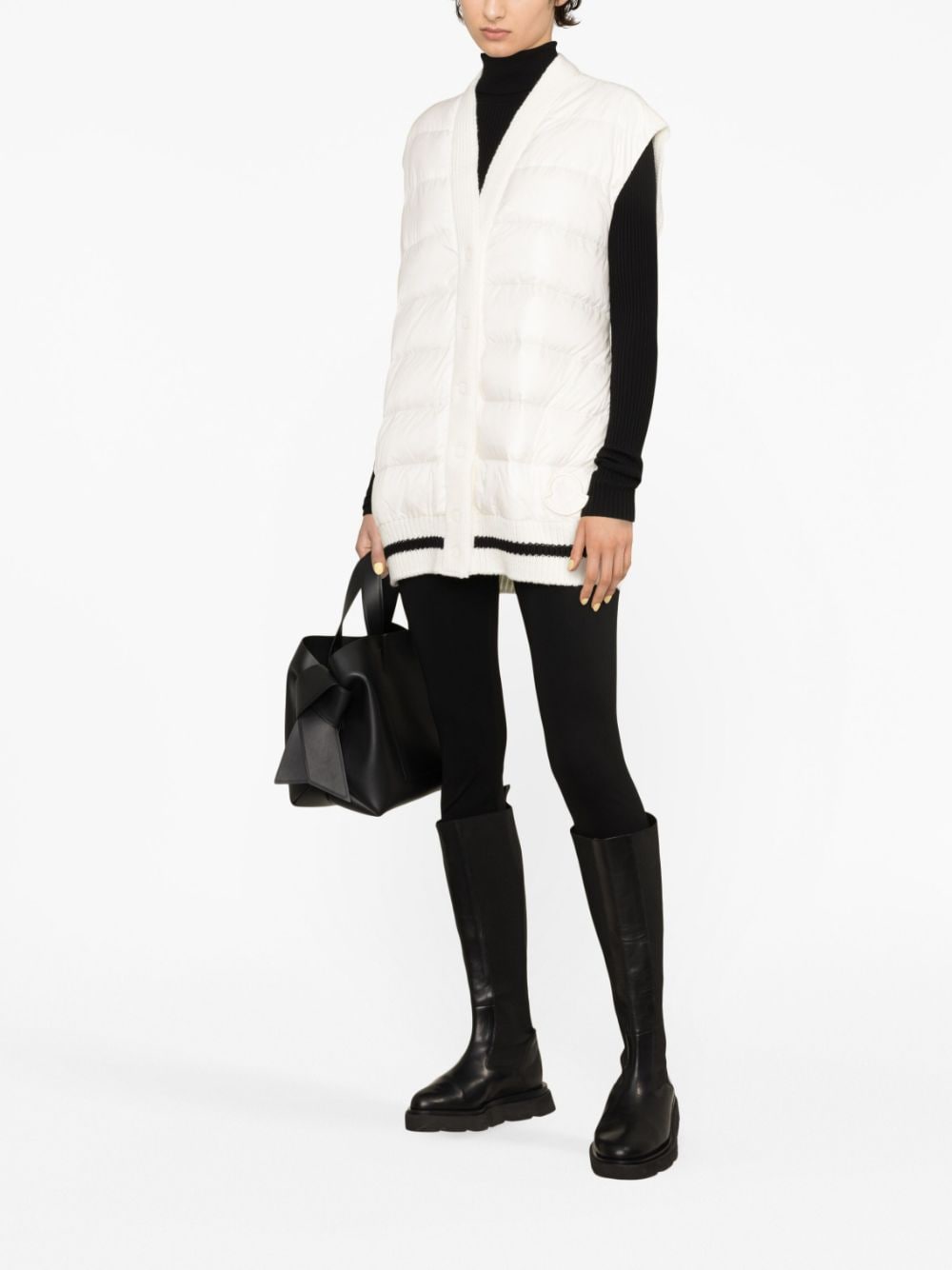 Moncler contrast-panel padded gilet - Wit