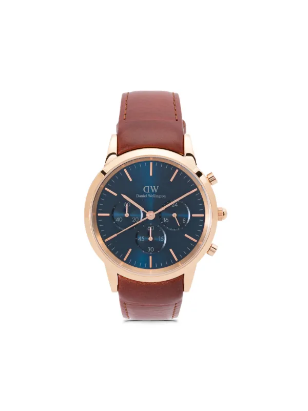 Chronograph Daniel Wellington Blue Watch Stainless Steel Dw Iconic