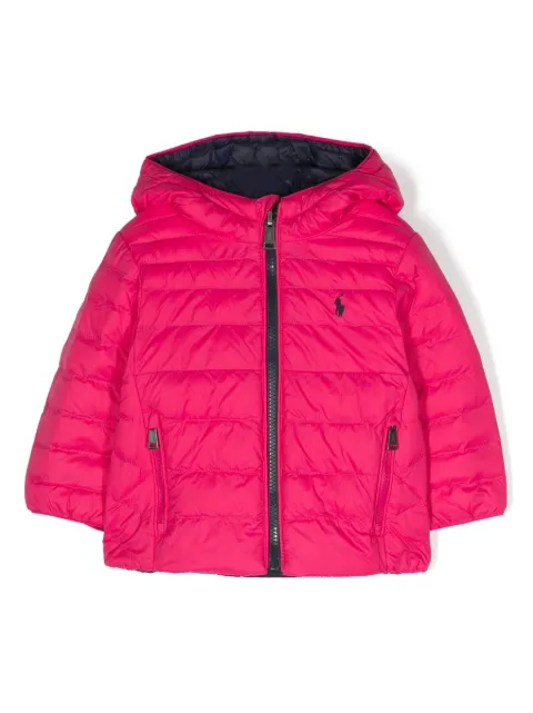 Ralph Lauren Kids logo-embroidered zipped padded jacket