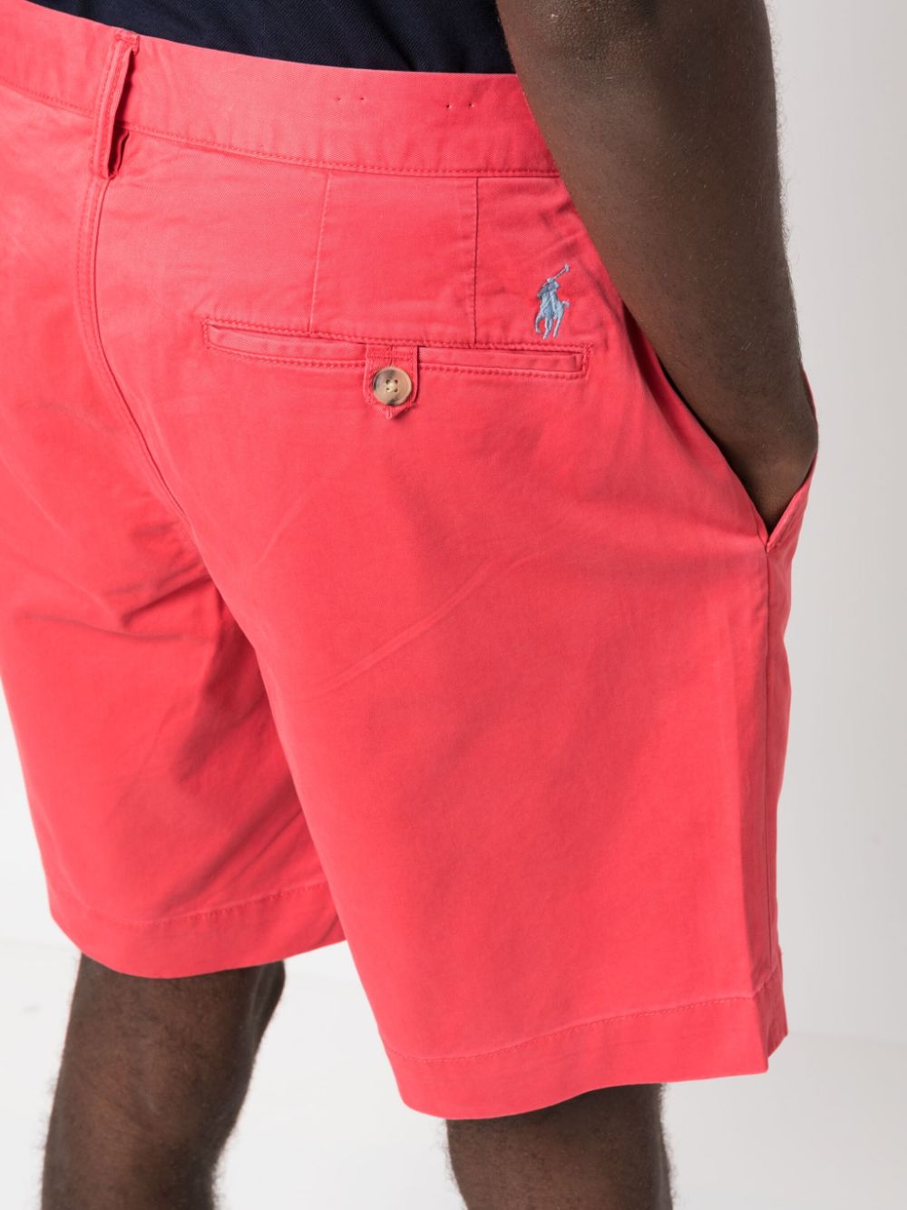 Shop Polo Ralph Lauren Polo Pony-embroidered Chino Shorts In Red