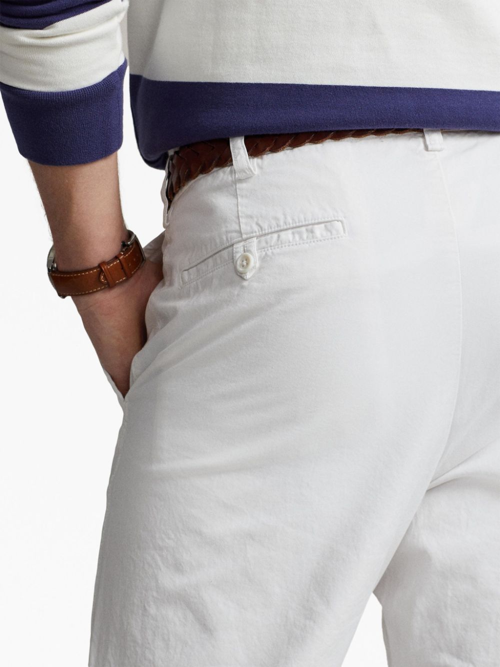 Shop Polo Ralph Lauren Mid-rise Straight-leg Trousers In Neutrals