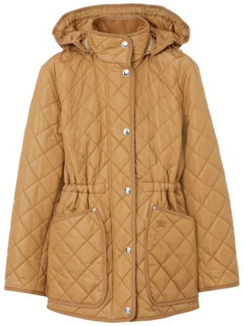 Burberry diamond-quilted hooded jacket Women