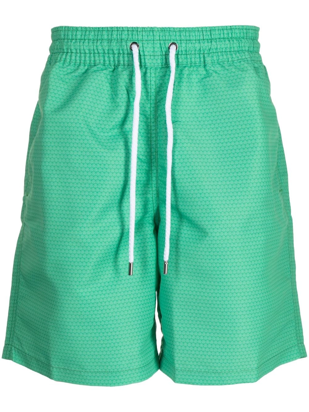 Shop Frescobol Carioca Drawstring-waist Swim Shorts In Green