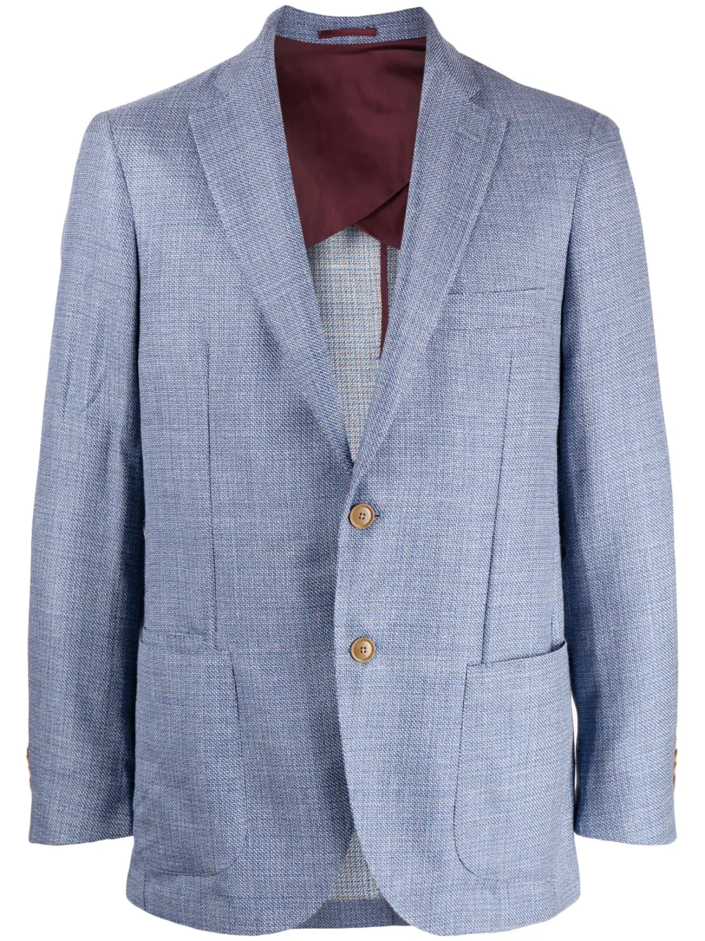 Luciano Barbera notched-lapels wool-blend blazer | Blue | Image 1