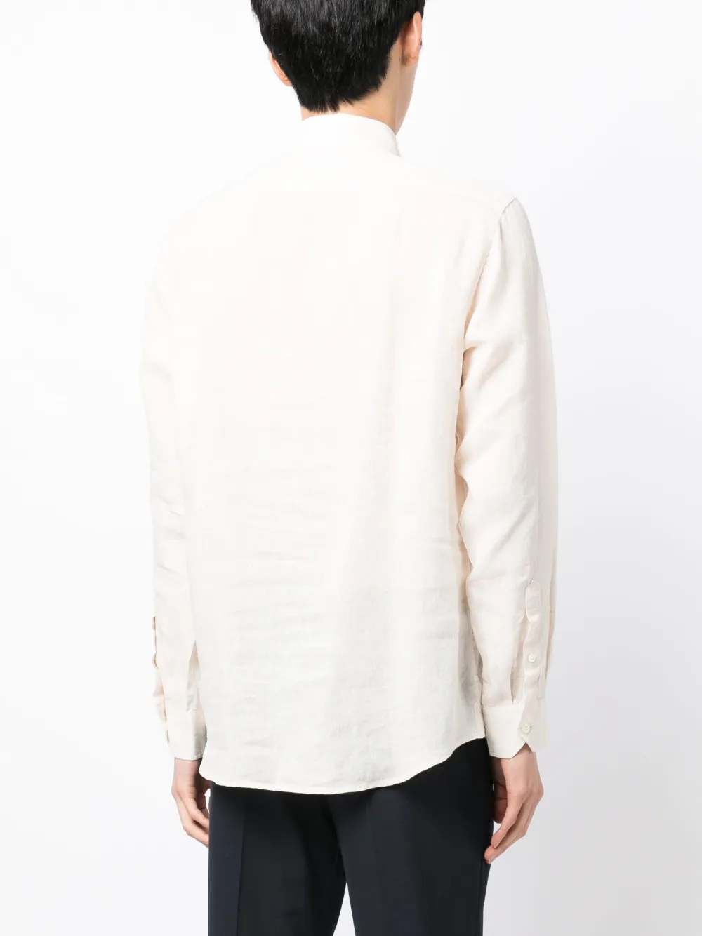 Frescobol Carioca Linen Long-sleeve Shirt In Neutrals