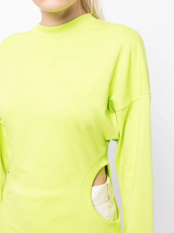 Neon yellow cheap long sleeve top