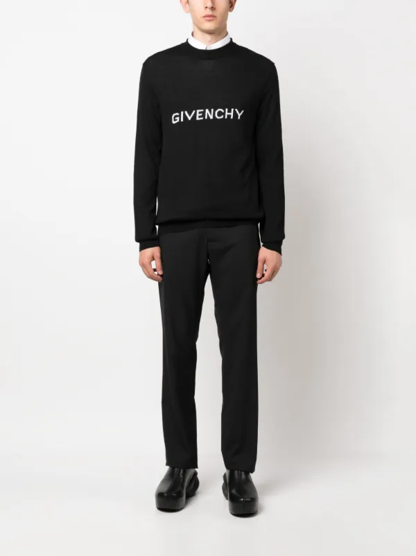 Givenchy Men s Logo Intarsia Wool Jumper