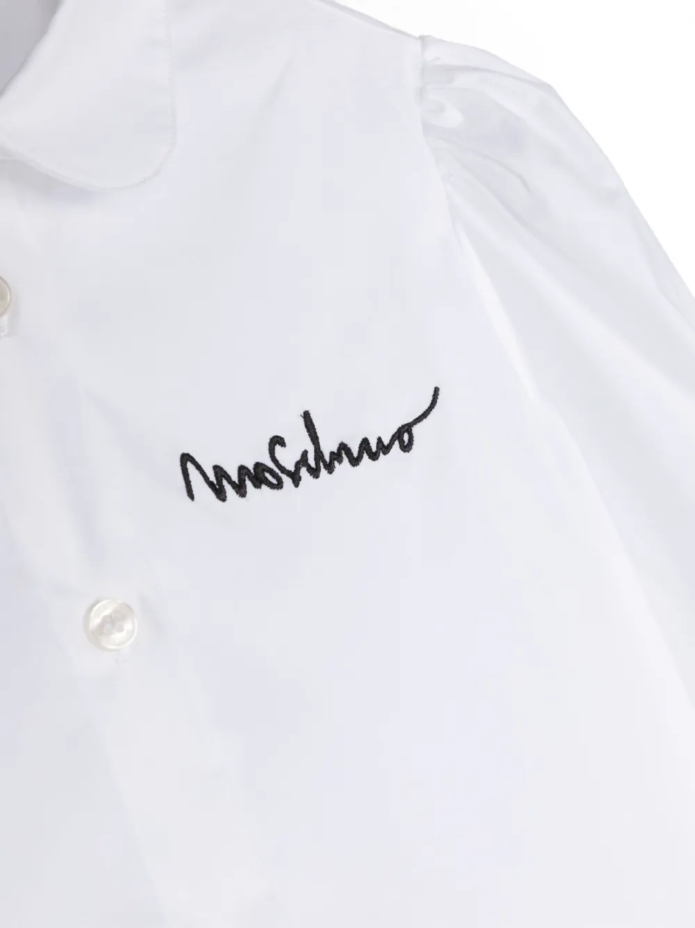 Moschino Kids Jurk met geborduurd logo Zwart