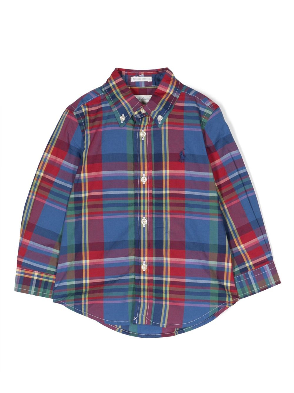 POLO RALPH LAUREN KIDS check-pattern cotton shirt - Blue