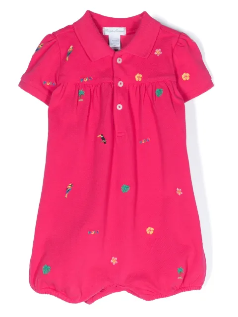 Ralph Lauren Kids romper con bordado Tropical