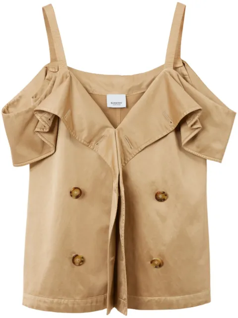 Burberry blusa con hombros descubiertos