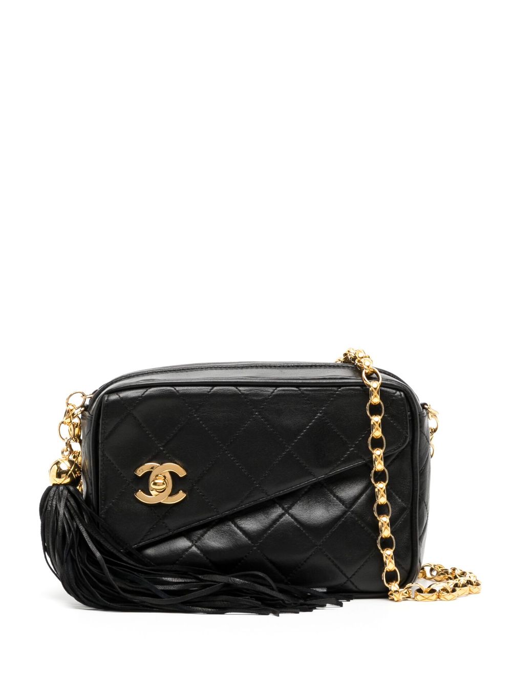 CHANEL Pre-Owned 1992 diamond-quilted Bijoux camera bag – Black