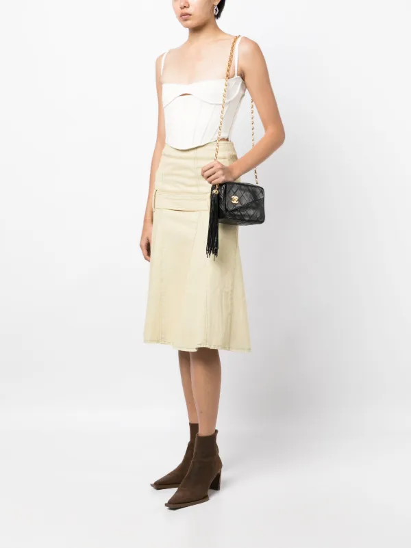 CHANEL Pre-Owned 1992 diamond-quilted Bijoux Camera Bag | Black