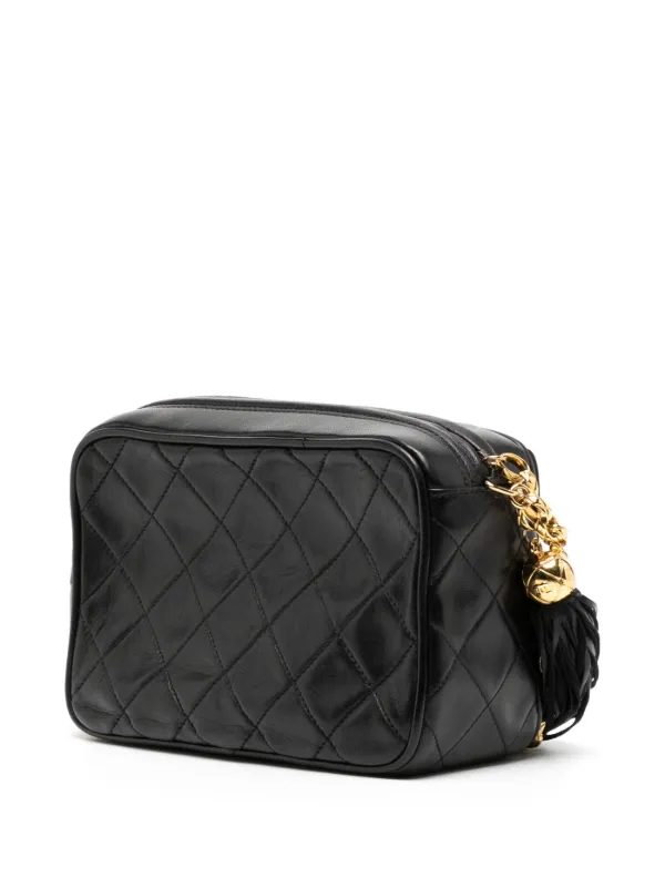 CHANEL Pre-Owned 1992 diamond-quilted Bijoux Camera Bag | Black