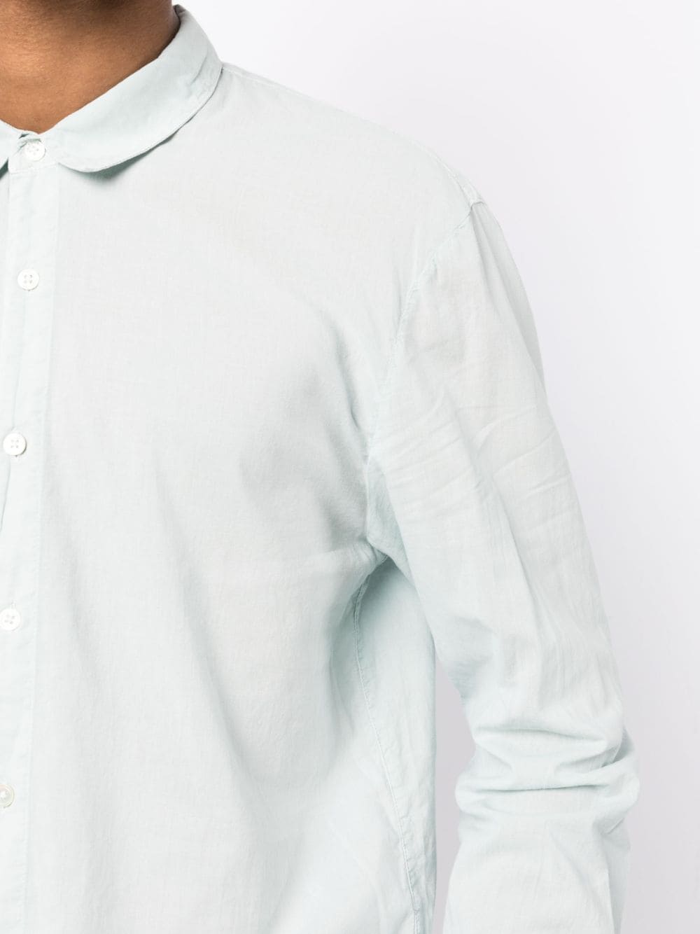 Shop James Perse Long-sleeved Cotton Shirt In Blue