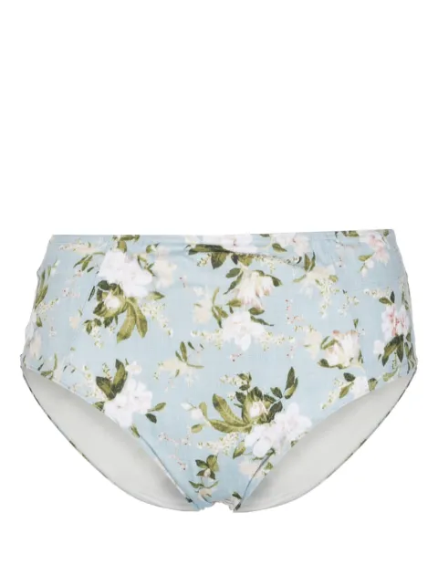 ERDEM Calcinha de biquíni dupla face floral