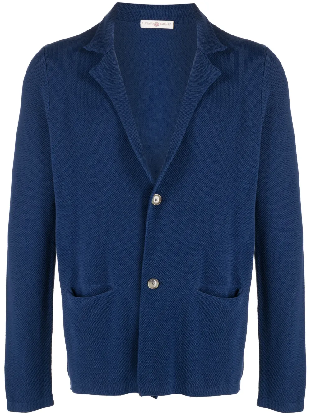Luciano Barbera long-sleeved cotton cardigan | Blue | Image 1