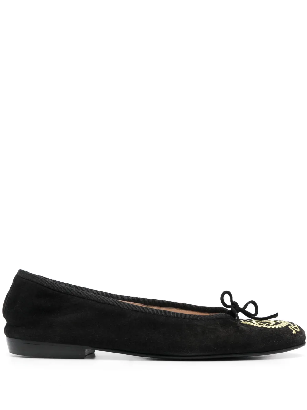 CHANEL Pre-Owned 2010 CC suede ballerina shoes