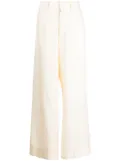 Toga flared rayon trousers - White