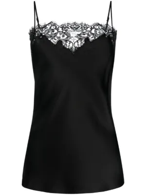 ジバンシィ GIVENCHY ブラック レース タンクトップ Givenchy トップ/タンクトップ - 黒|BWB03U20H0008