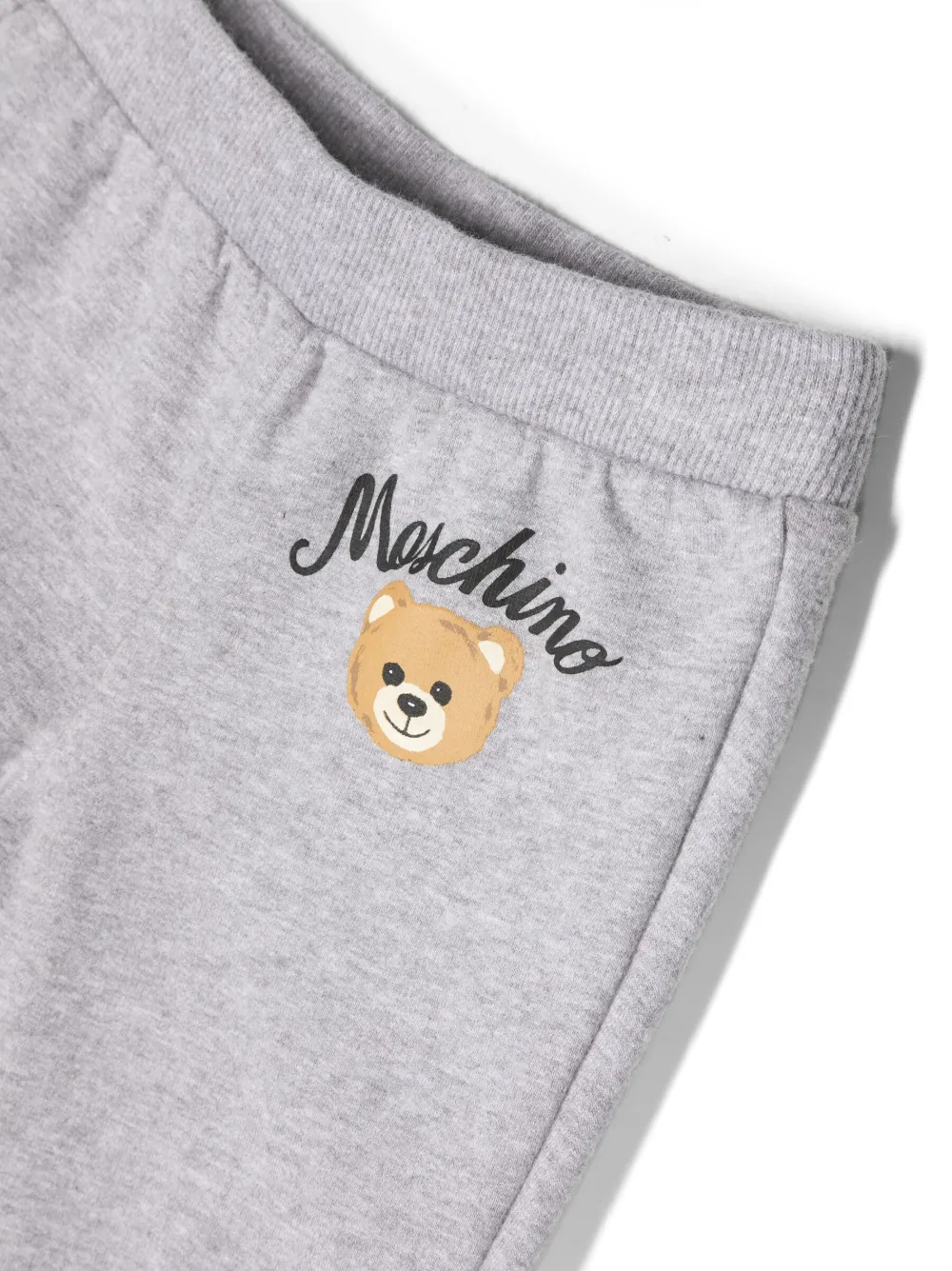 Moschino Teddy-bear Print Cotton Tracksuit Set In Grey