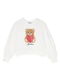 Moschino Kids Teddy-Bear print sweatshirt - White