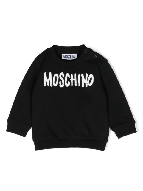 Moschino Kids logo-print cotton sweatshirt