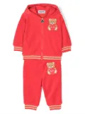 Moschino Kids patch-detail cotton-blend tracksuit set - Red
