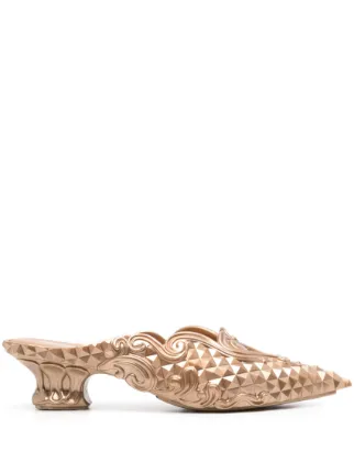 Y/Project x Melissa 40mm Court Mules | Gold | FARFETCH